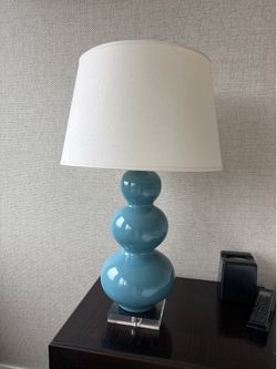 Gorgeous peacock blue lamps