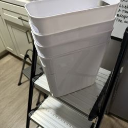 Slim Trash Cans - White (4) 