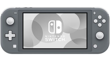 Lightly played grey Nintendo switch lite with case and games