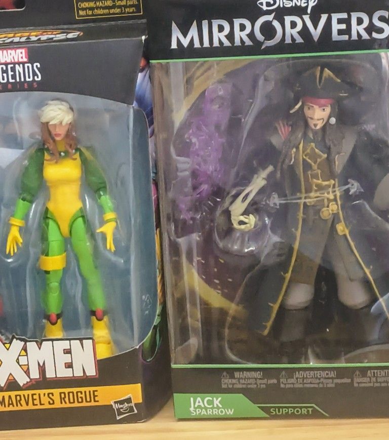 Marvel Legends Series X-Men Rogue Vs McFarland Disney Mirrorverse Jack Sparrow
