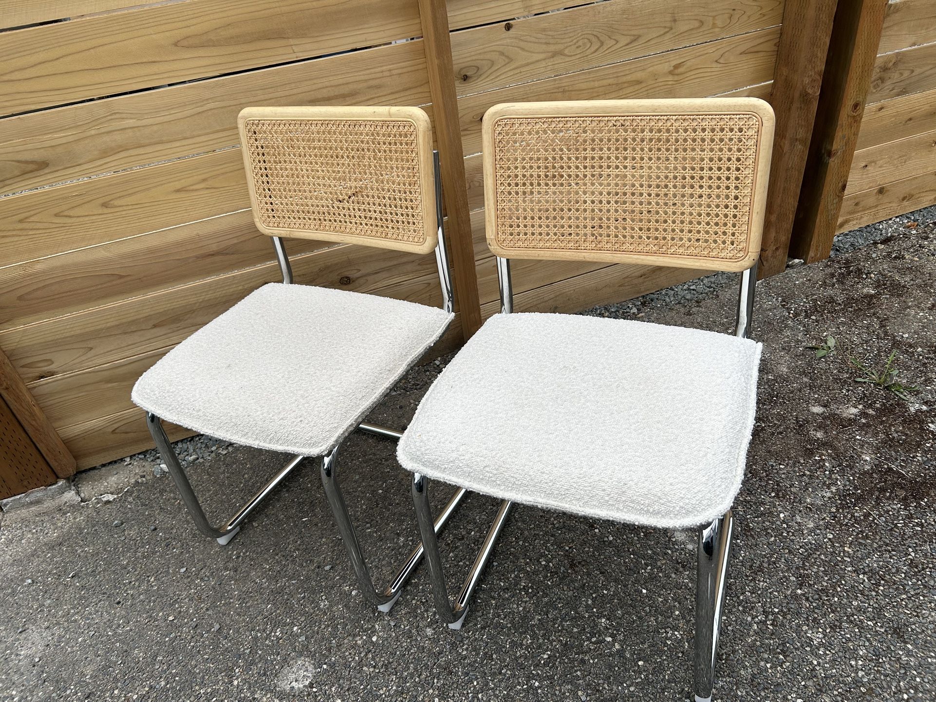 Pair Cane Back Chairs