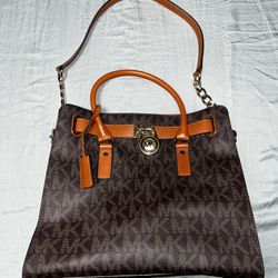 Michael Kors Hamilton Large Brown Handbag 