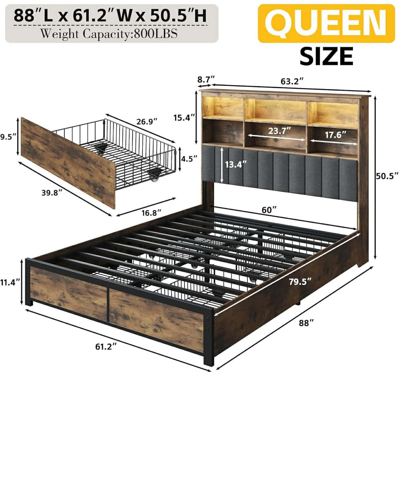 Queen bed frame 