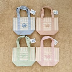Trader Joe's Striped Mini Canvas Tote Bag