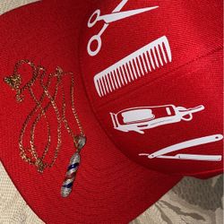 Diamond Studded Barber Pole Pendant 