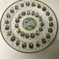 Antique Presidential Ceramic Collection Plate The Rare Type 