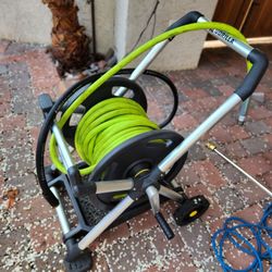 New Gorilla Hose Reel With 100ft Flexzilla 5/8 Water Hose. for Sale