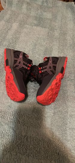 ASICS Trail Running Sneakers Black Red size 8