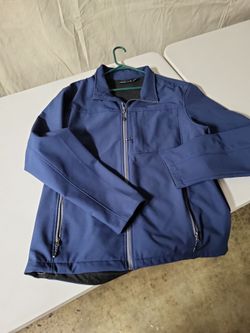 Men's Swiss Tech blue full zip soft shell jacket