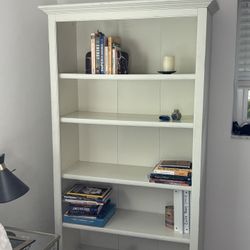 Pair of Gorgeous Hardwood Crate & Barrel Bookshelves