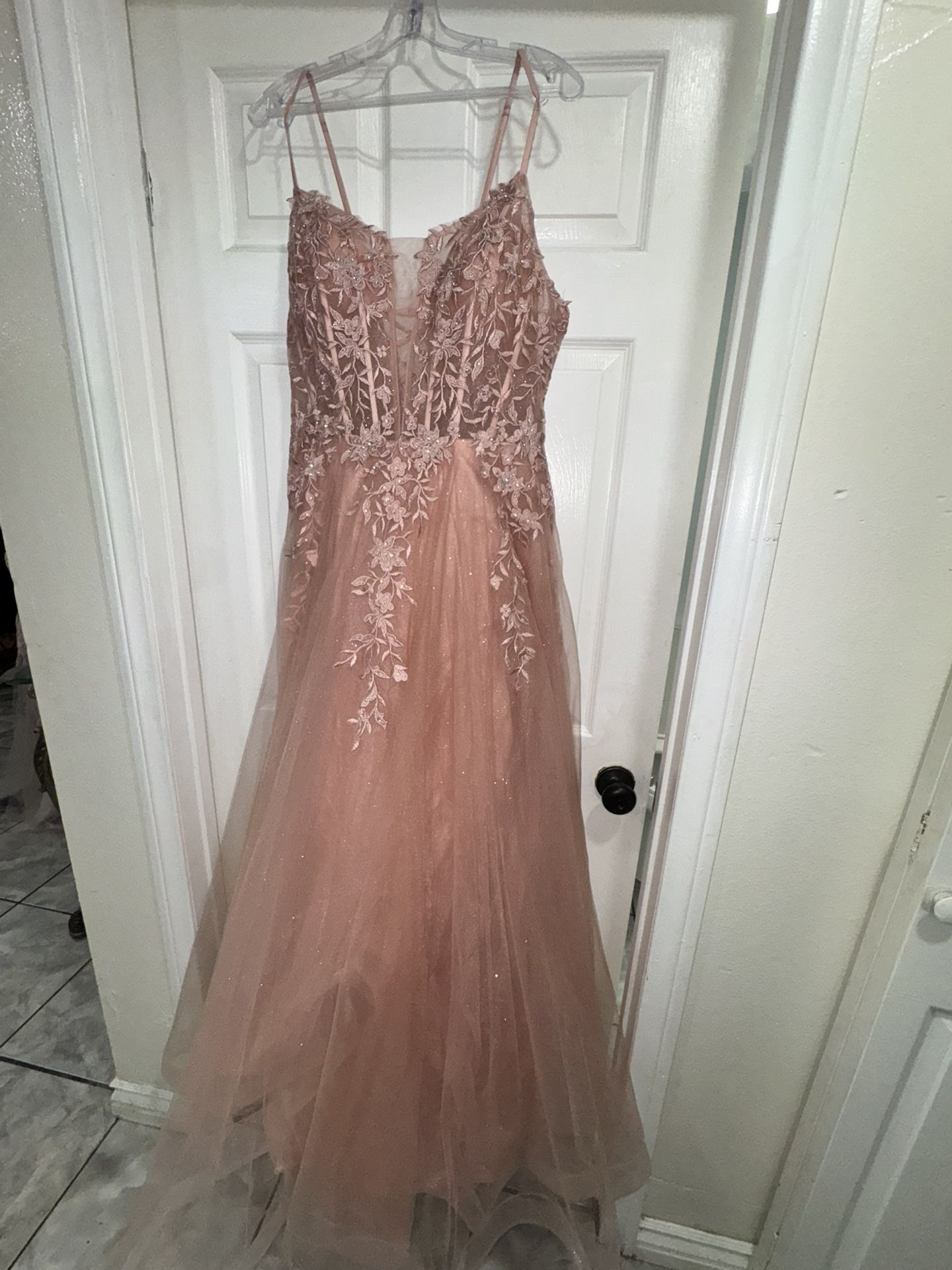 Xl Rose Color Gown Dress 