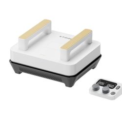 xTool Heat Press Machine 3-in-1 Kit, Smart Press & Mini Iron Press with Platform & Control Pod, 10-25KG High Pressure, Detachable Portable Heat Press 