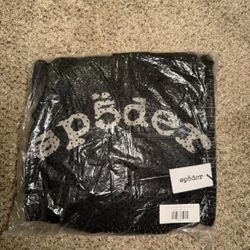 black rhinestone sp5der hoodie 