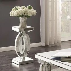 GLASS Side Table Assembled & New
Coaster Furniture Amalia Square Mirrored Acrylic Crystal Side End Table Silver
, NEW 