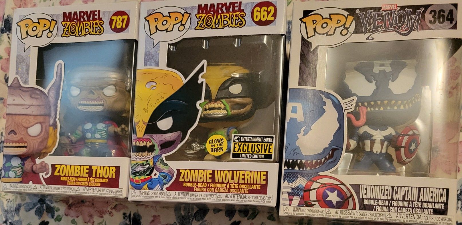 Funko Pop Zombie Thor Glow Wolverine Venomized Captain America