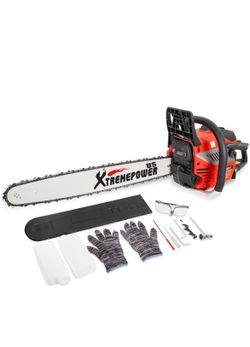 XtremepowerUS 22" Gas Chainsaw 58cc Gas Engine Wood Cutting Aluminum Gasoline Gas 2-Stroke Chainsaw Cutting Wood Cutter Industry Engine Motor EPA82100