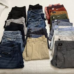 11 Pairs Of Designer Pants And 11 Bermudas All Size 30x30