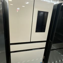 Samsung Bespoke Smart HUB Refrigerator / White Glass