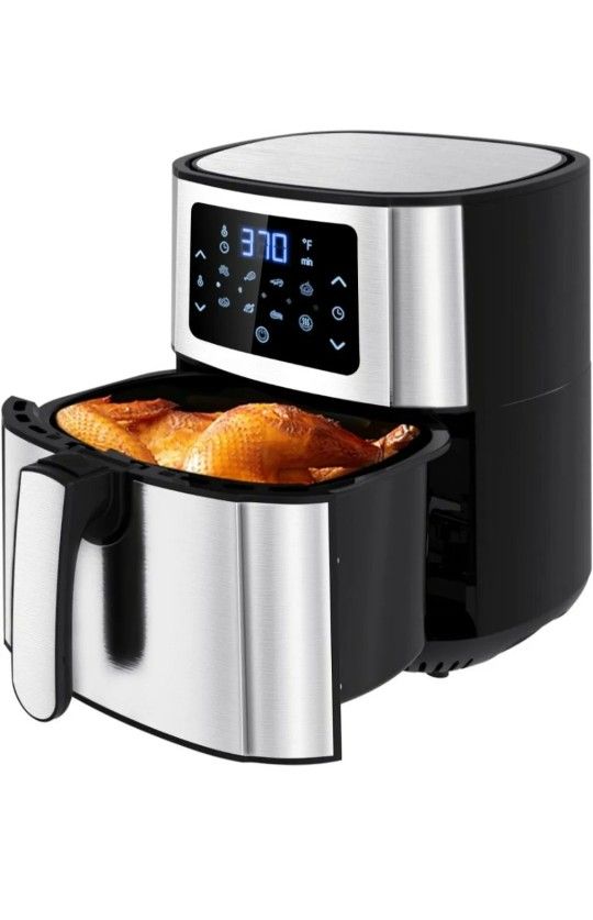 Air Fryer, Nebulastone 6Qt Airfryer with 8 Presets, Rapid Frying BLACK