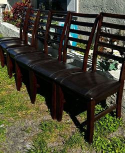 6 Solid Wood Dining Chairs