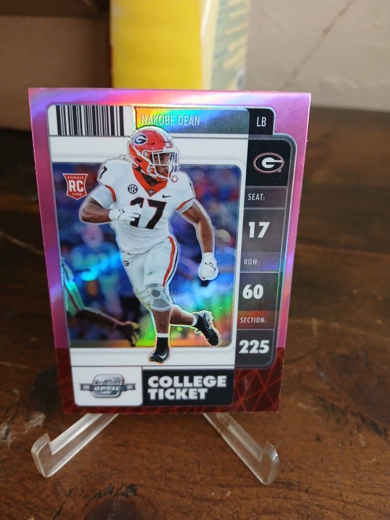2022 Contenders Optic Nakobe Dean College Ticket Pink