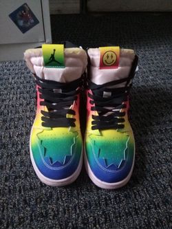 Nike size 7.5  J balvin x air Jordan 1 retro high og colors y vibras