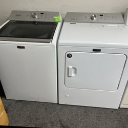maytag bravos xl washer with dryer set color white