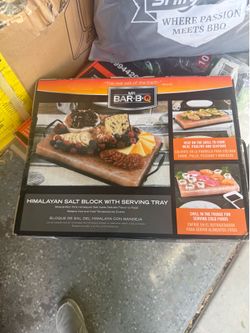 Mr. Bar-B-Q Himalayan Salt Block with Serving Tray