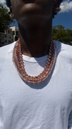25mm cuban rose gold