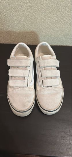 Vans Old Skool V (Velcro Strap) – Cream/Off-White