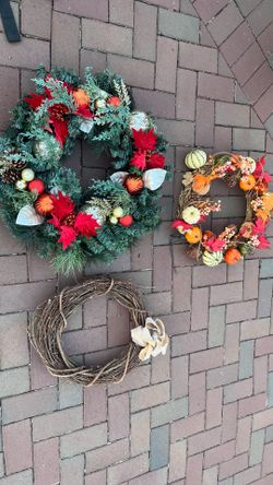 Three wreaths