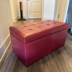Rectangle, Red Ottoman Brand New
