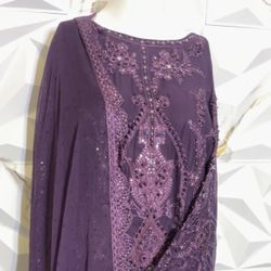 Pakistani Dress 3-Piece Set Size Large Never Worn Hand Embroidery Work