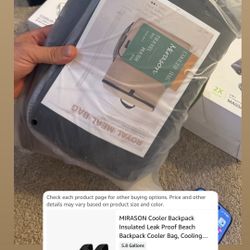 Cooler Backpack Insulated Leak Proof Beach Backpack Cooler Bag, Cooling Beer Lunch Backpack Cooler for Men Women Picnic Hiking Camping Travel with 4 P