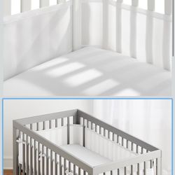 Breathable Mesh Liner Net for Full-Size Cribs