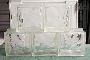 Clear Glass Blocks Set of 13