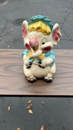 vintage Brush McCoy baby elephant ice cream cone cookie jar