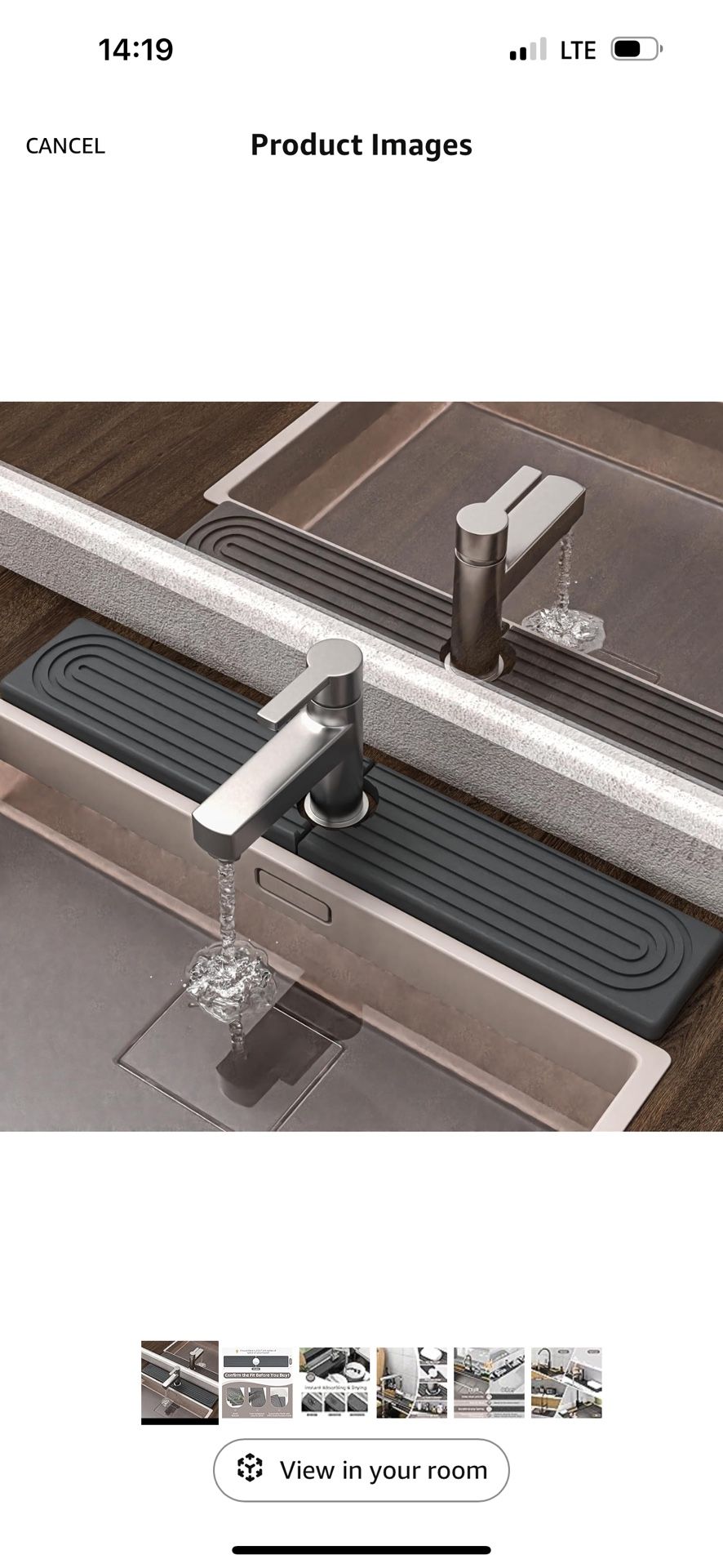 Brand New Faucet Mat for Kitchen Sink - Super Absorbent Diatomite Fast Drying Stone, Quick Drying Splash Guard,Prevents Moisture Buildup Sink