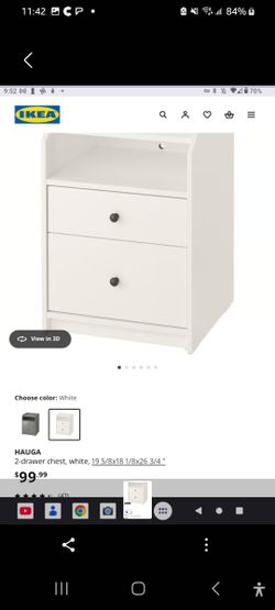 2 Drawer Chest Dresser