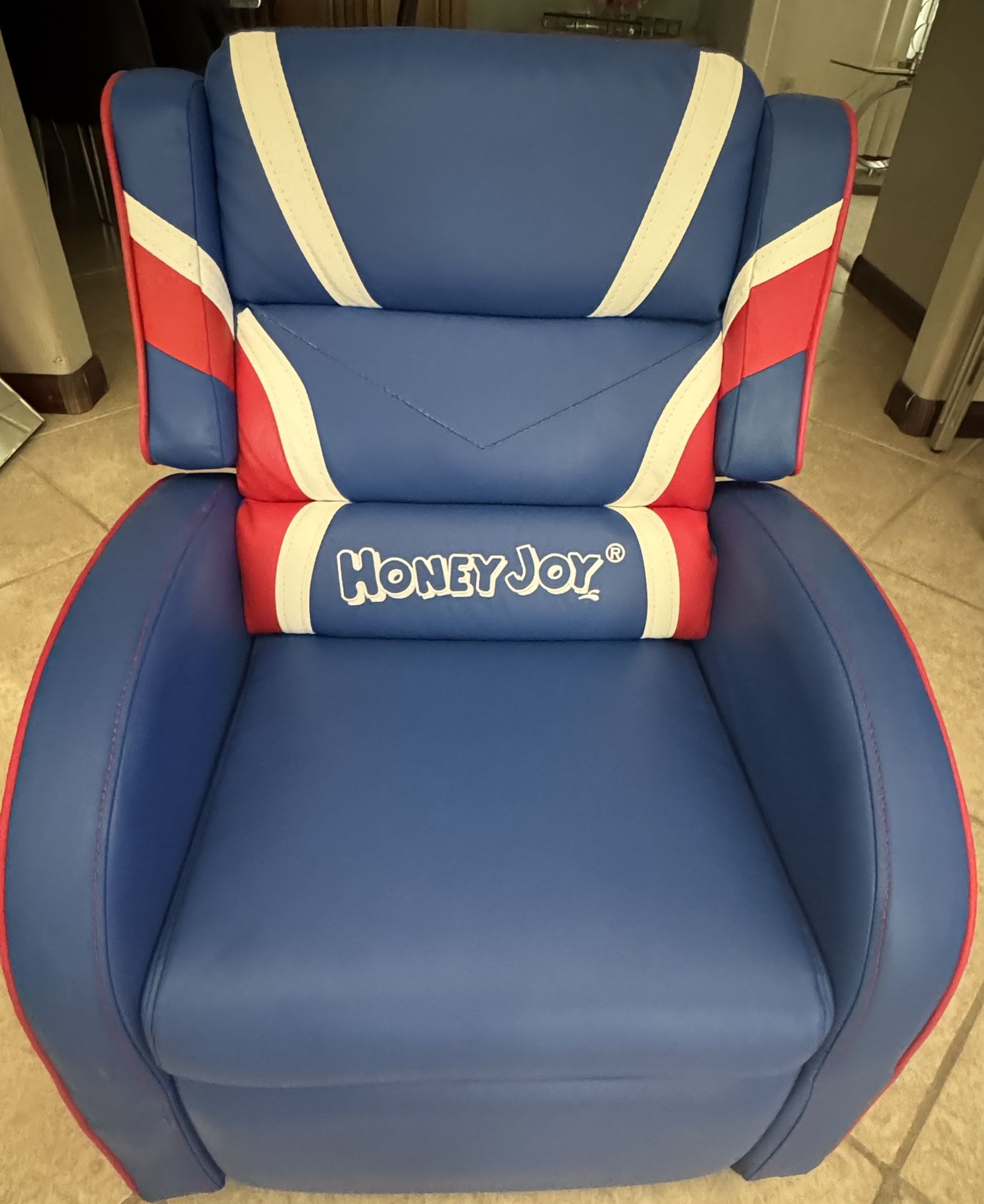 Honey Joy Kids Recliner, Gaming Recliner Chair, Ergonomic Leather Lounge Chair, Adjustable Recliner Sofa for Boys Girls