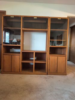 Entertainment center - solid oak wood