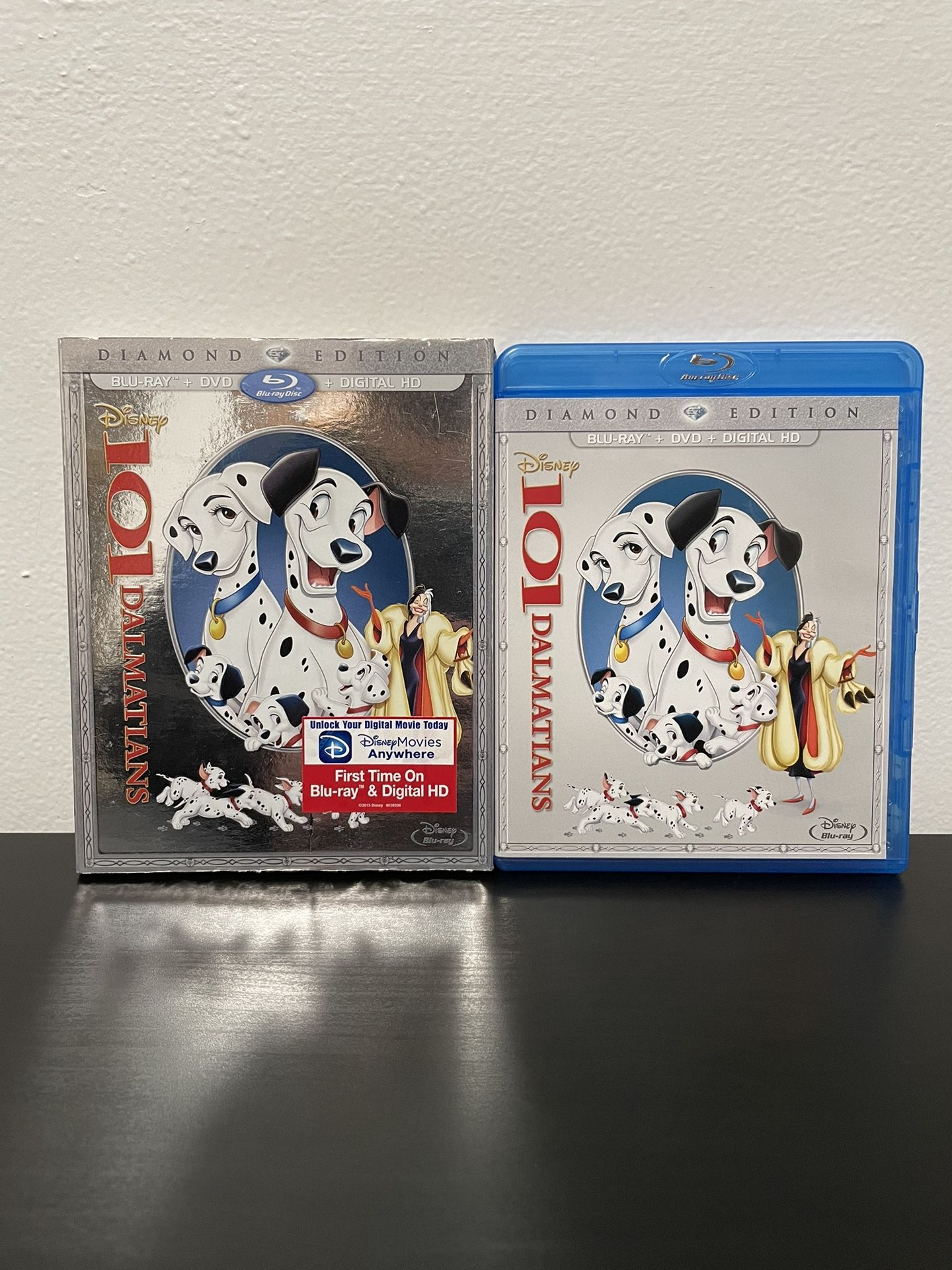 101 Dalmatians Diamond Edition Blu-Ray DVD 2 Disc Combo Disney SlipCover 1961