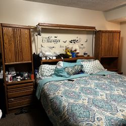 Headboard With Side Cabinets