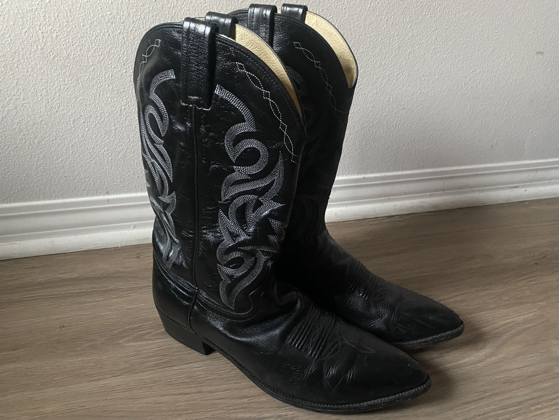 Dan Post Milwaukee Leather Mens Black Cowboy Western Boots Size 13D Style 2110
