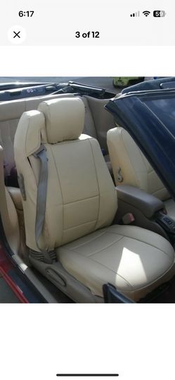 FREE. BLACK SEAT COVER FOR 1990-00 MERCEDES BENZ SL R129 IGGEE S.LEATHER CUSTOM FIT 2 FRONT SEAT COVERS (