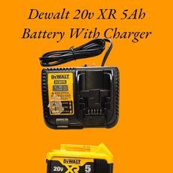 Dewalt 20v XR 5Ah Battery With Charger 
