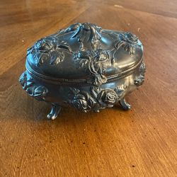 Victorian antique silver trinket box