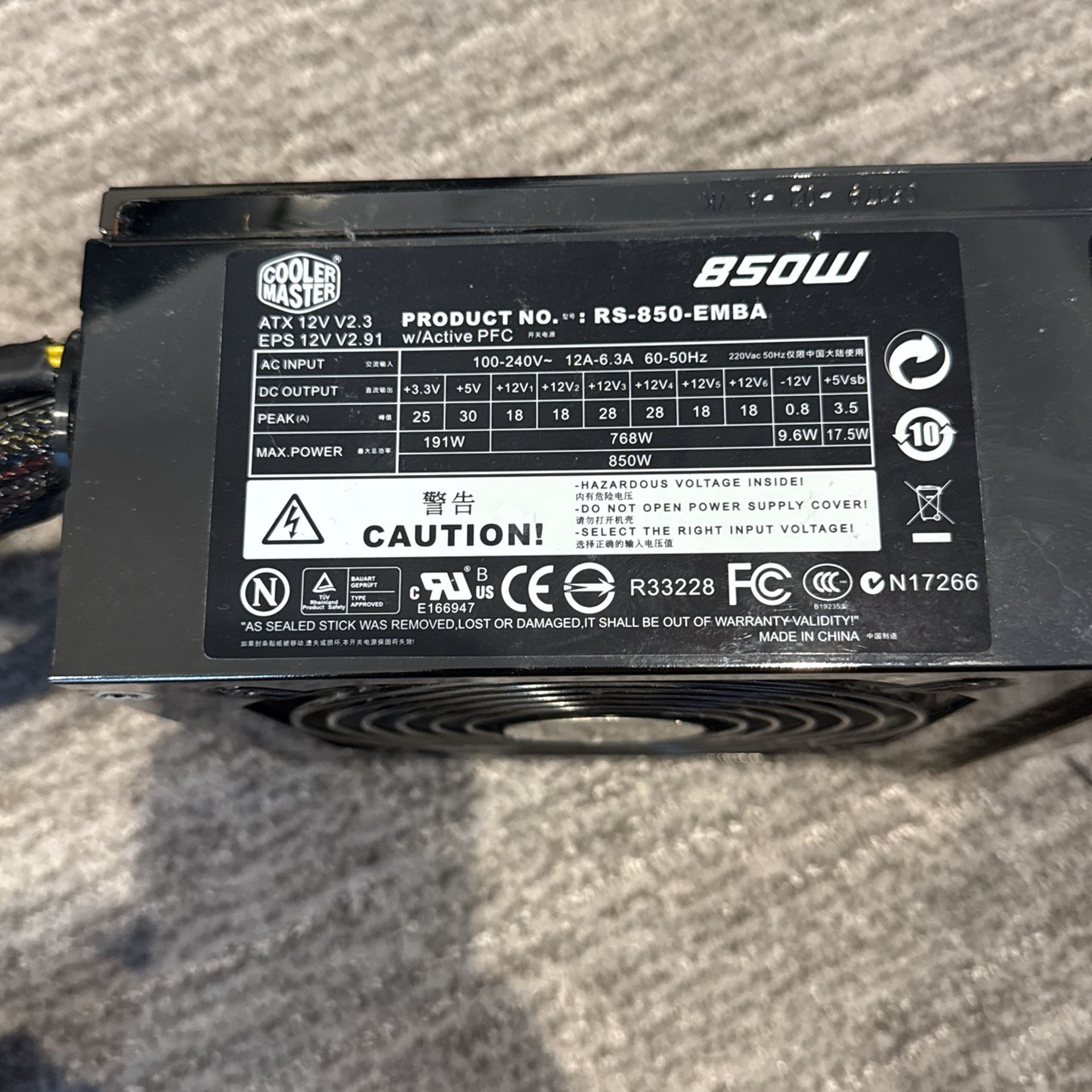 Cooler Master 850W Power Supply