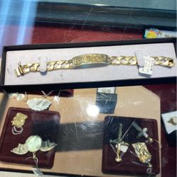 14k Gold Id Bracelet 