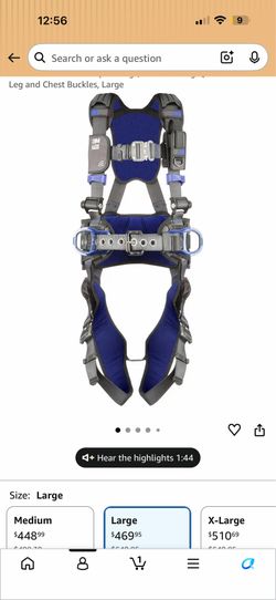 Harness with self retracting lifeline